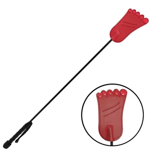 Rouge Leather Foot Riding Crop