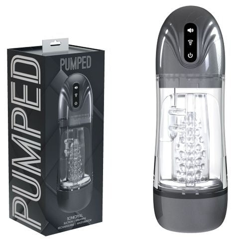 PUMPED SonicPull - Rechargeable Sucking And Vibrating Auto Masturbator