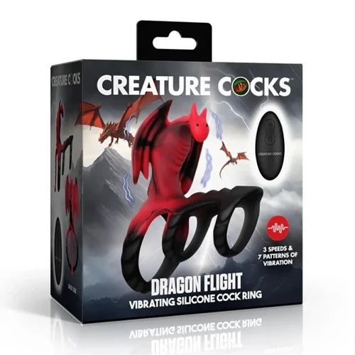 Dragon Flight Vibrating Silicone Cock Ring