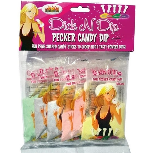FUN PENIS SHAPED CANDY STICKS TO SCOOP INTO TASTY POWDER DIPS! Single Bags