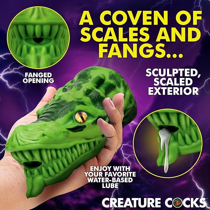 Creature Cocks Dragon Tamer Silicone Stroker - Green