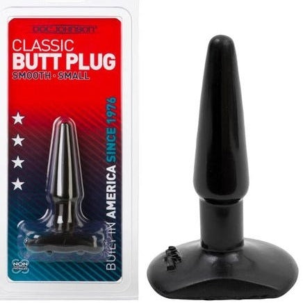 Classic Butt Plug smooth small Black