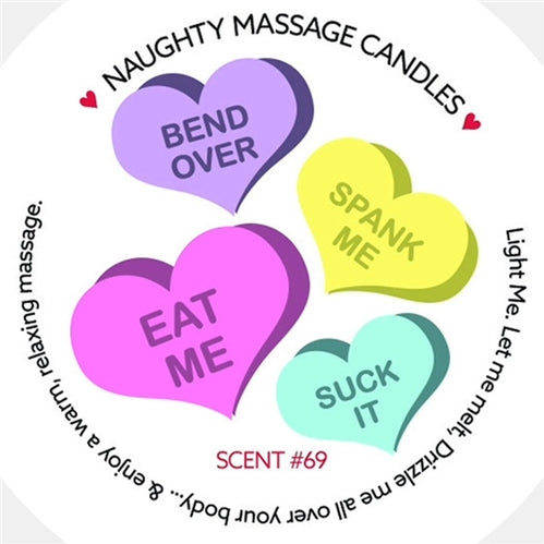 MASSAGE CANDLE 1.7 OZ MINI HEARTS SCENT NOS. 69