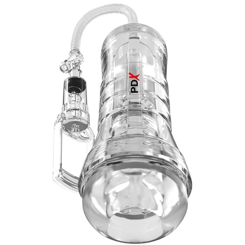PDX Elite ViewTube Vac XXL Pump See-Thru EZ-Grip Pump Stroker Clear