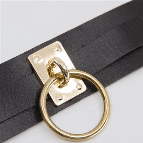 Faux leather collar