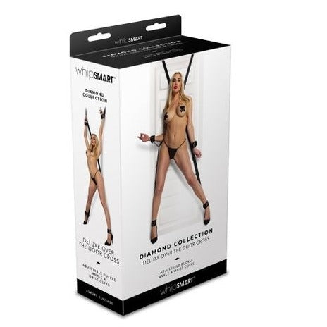 WhipSmart Diamond Deluxe Over The Door Cross - Black