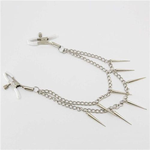 Spiked Chain Nipple Clamps