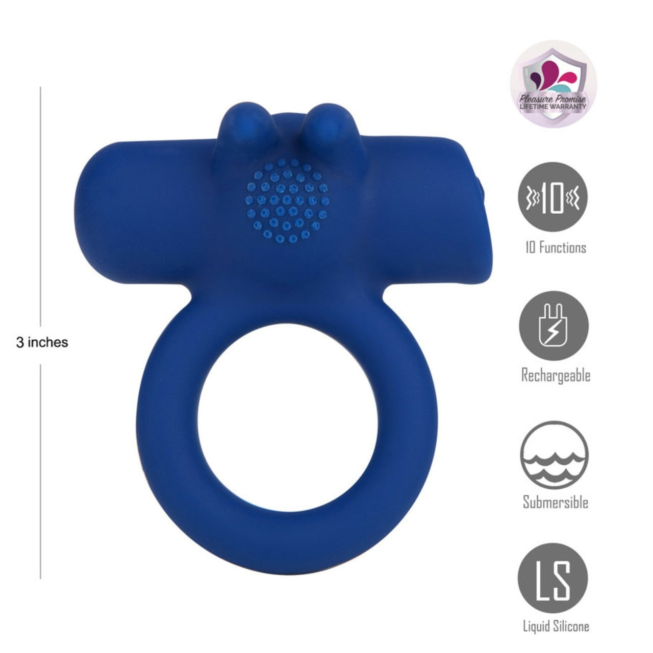 Maia Huxley Vibrating Cock Ring BLUE