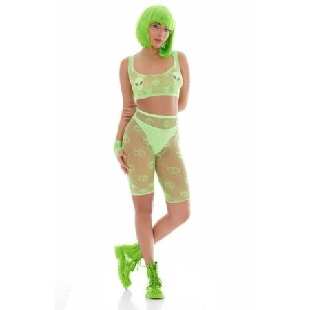 Out of This World Green Bodysuit Set with Alien Pasties