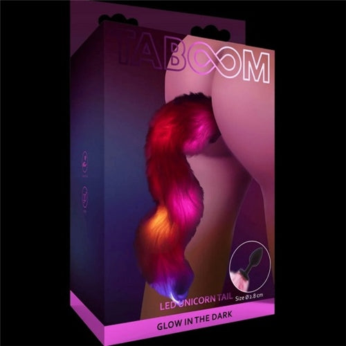 UNICORN TAIL WITH BUTTPLUG GlOW IN THE DARK