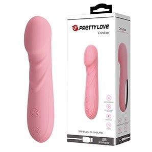 Pretty Love Candice Curved Petal Tip Vibrator - Soft Pink