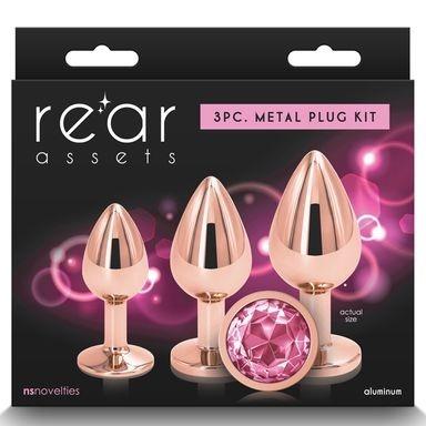 Rear Assets - Rose Gold 3PC Metal Plug Kit