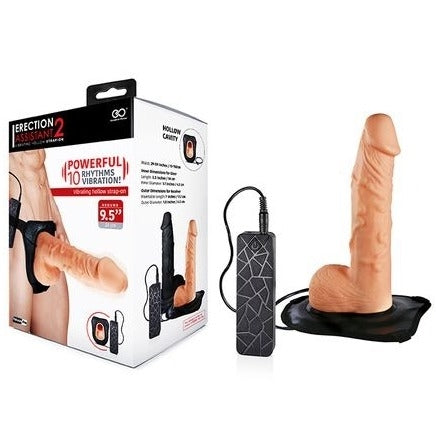 Erection Assistant 2 Vibrating Hollow Strap-on 9.5'