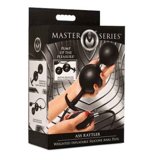 Master Series Ass Rattler Weighted Inflatable Silicone Anal Plug