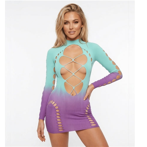 Sweet Tooth Grape Bubblegum Ombre Dress