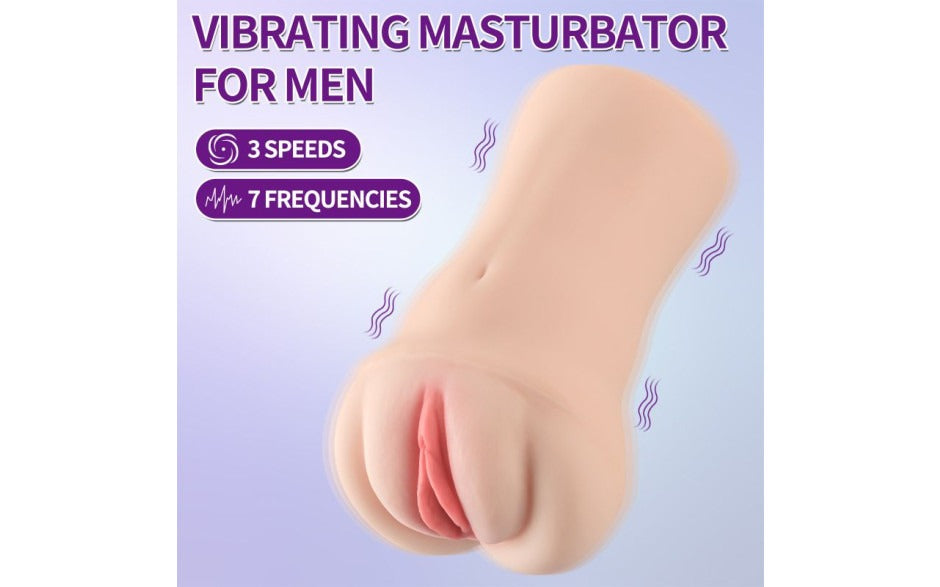 Brenna Dual Density 3 Speed 7 Mode Vibrating Realistic Masturbator