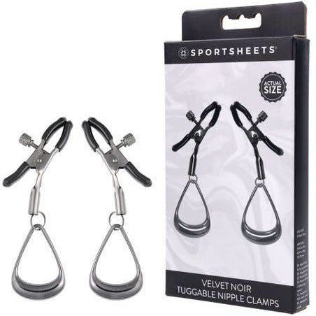 Sportsheets Velvet Noir Tuggable Nipple Clamps