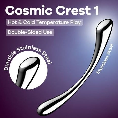 Satisfyer Cosmic Crest 1 - Chrome Steel 24cm Dildo
