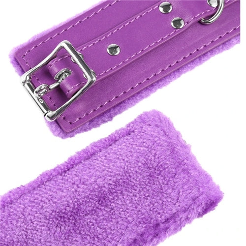Fluffy Leather Cuffs