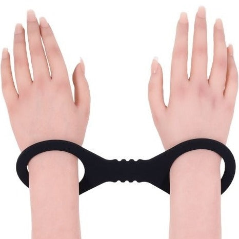 S&M Shadow  Silicone Cuffs - Black