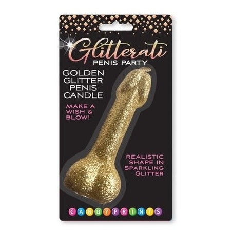 Glitterati Gold Glitter Penis Candle