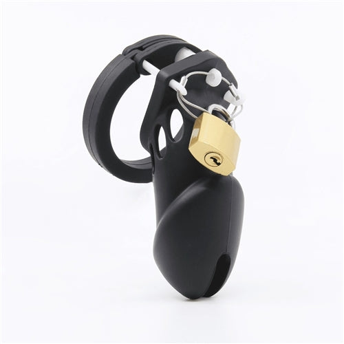 Black Silicone Cock Cage - Long