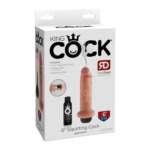 KING COCK 6 IN. SQUIRTING COCK FLESH
