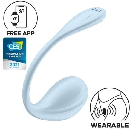 Satisfyer Smooth Petal Wearable App Connect Vibrator Blue