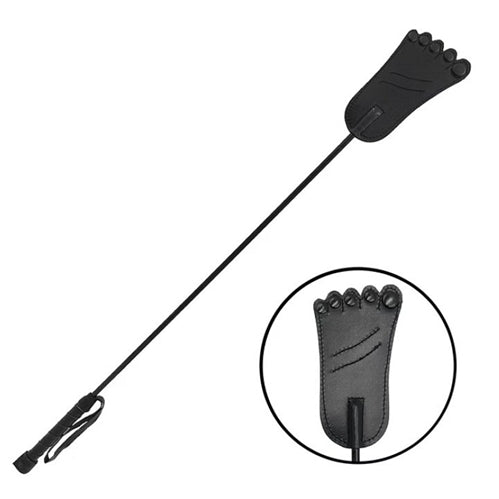 Rouge Leather Foot Riding Crop