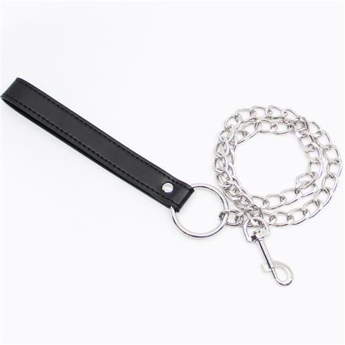 Leather Handle Chain Lead