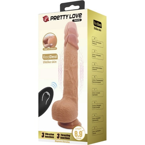 Pretty Love Tommy Vibrating Dong 8.9'