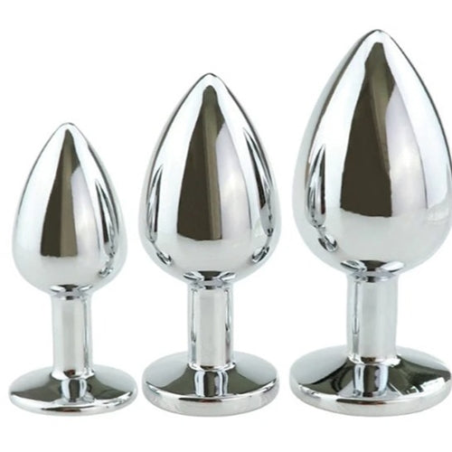 Metal Plug 3 Piece set with Jewel (various colours) Blue, Pink. Purple