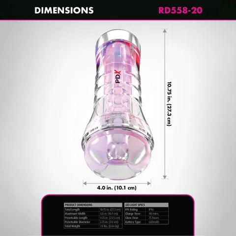 PDX Elite ViewTube XXL LED Stroker