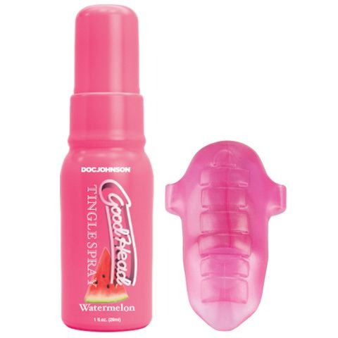 GoodHead Pussy Pleasure Party Kit - Watermelon Tingle Spray and Vibrating Tongue Ring