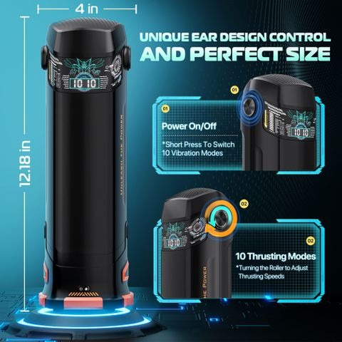 CyberSkin B-Titan Rechargeable Thrusting & Vibrating Auto Masturbator with Heater