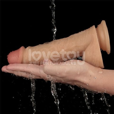 Power Basics 8'' Vibrating Dong - Flesh