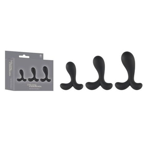 Intense Emotions - Black Butt Plugs - Set of 3 Sizes