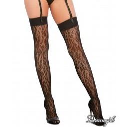 Dreamgirl Thigh High Stockings - Black - One Size Fits Most