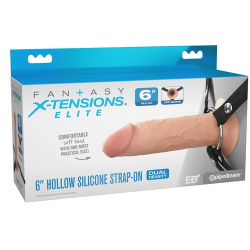 FX Elite  Silicone Hollow Strap-On - Flesh