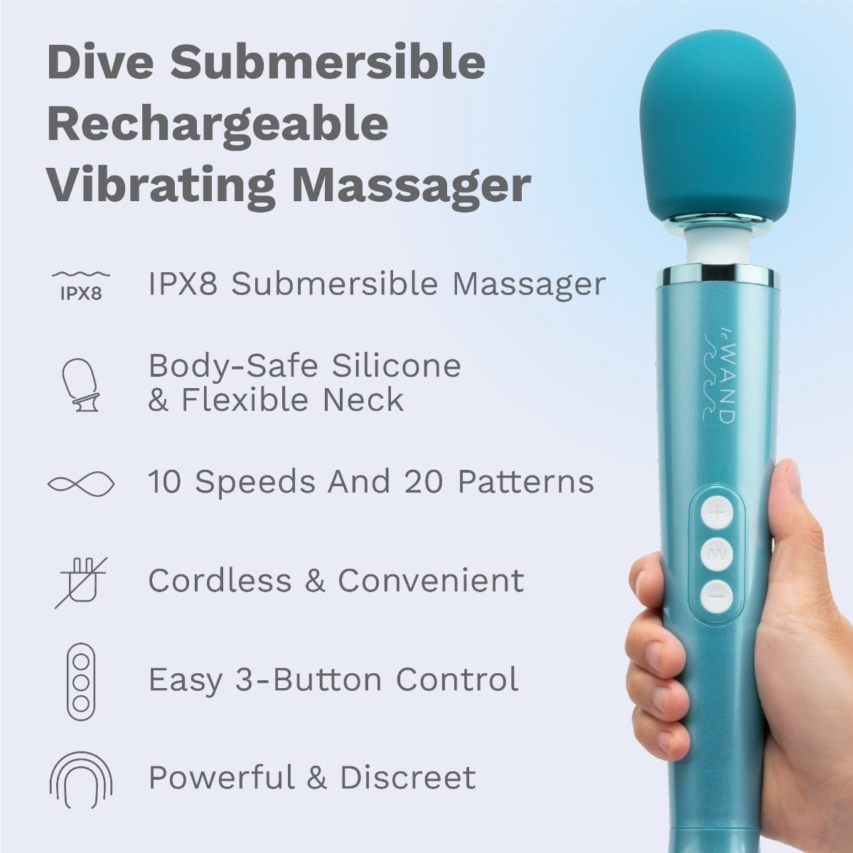 LE WAND DIVE SUBMERSIBLE RECHARGEABLE VIBRATING MASSAGER