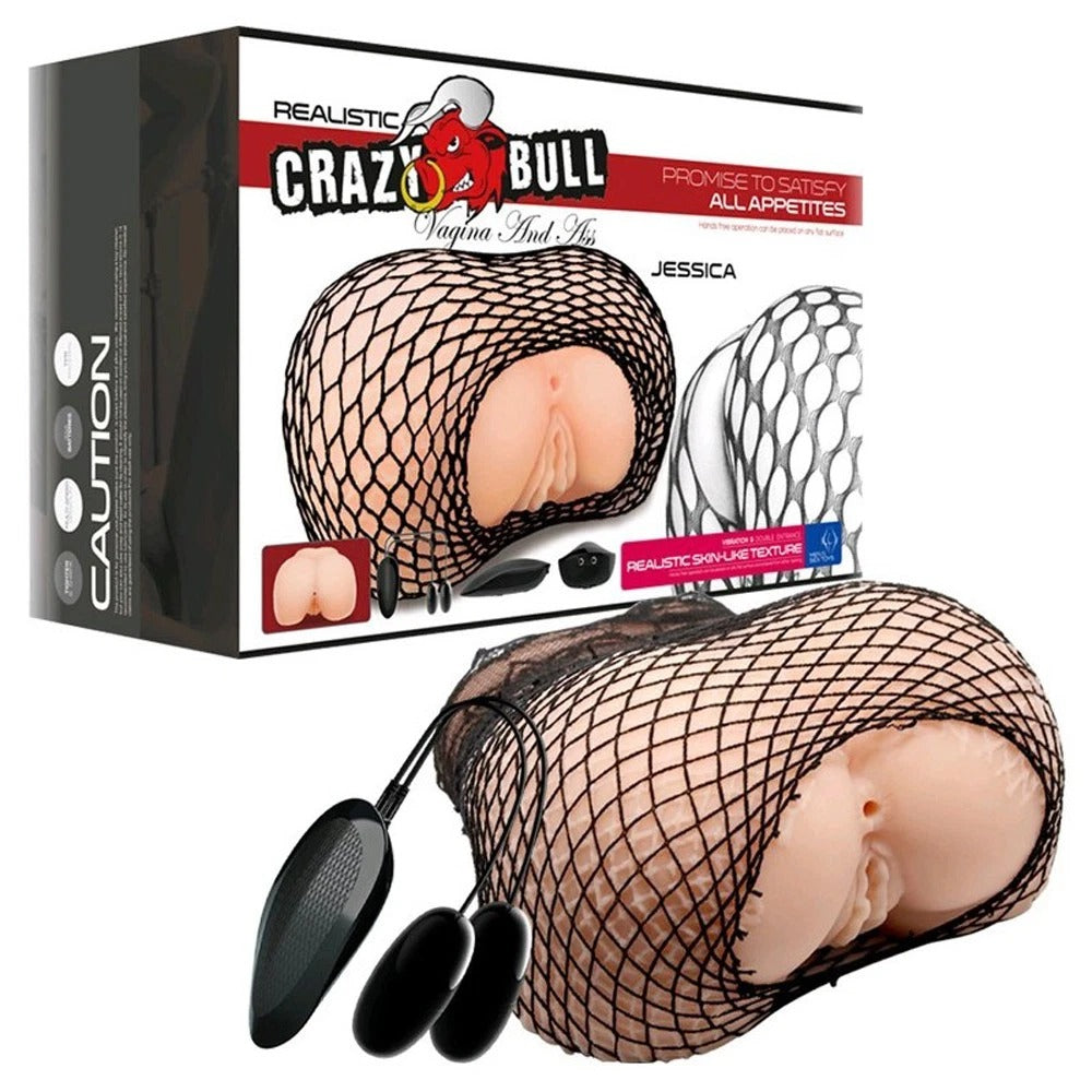 Realistic Masturbator Crazy Bull ''JESSICA'' Vibrating Full Size Vagina and Ass