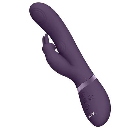VIVE MAY Dual Pulse Wave and Vibrating C Spot & G Spot Rabbit Vibrator - Purple