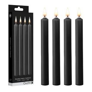 Teasing Wax Candles - 4 pack - Large - Black - Ouch
