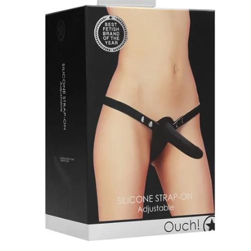 Ouch! Adjustable Silicone Strap On - Black