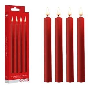 Teasing Wax Candles - 4 pack -Large -RED - Ouch