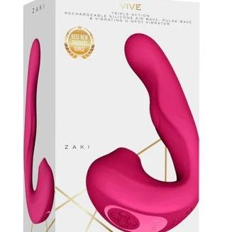 VIVE ZAKI Air Wave Pulse Wave and G Spot Vibrator - PINK