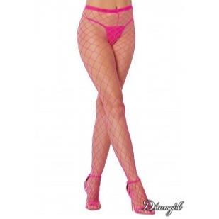 Dreamgirl Fence Net Pantyhose - Neon Pink - One Size Fits Most