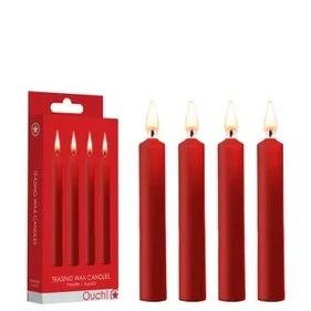 Teasing Wax Candles - 4 pack - Small - RED - OUCH