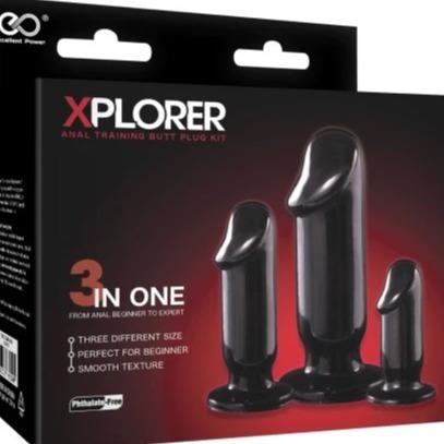 Xplorer Butt Plug Kit - Penis Shape