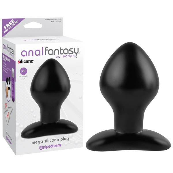 Anal Fantasy Collection Mega Silicone Plug - Black 12.5 cm (5'') Butt Plug